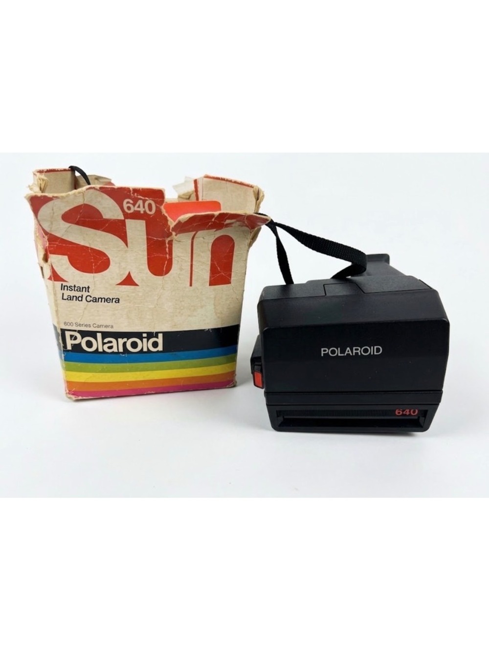 Vintage Polaroid Sun 640 Instant Land Camera with Original Box